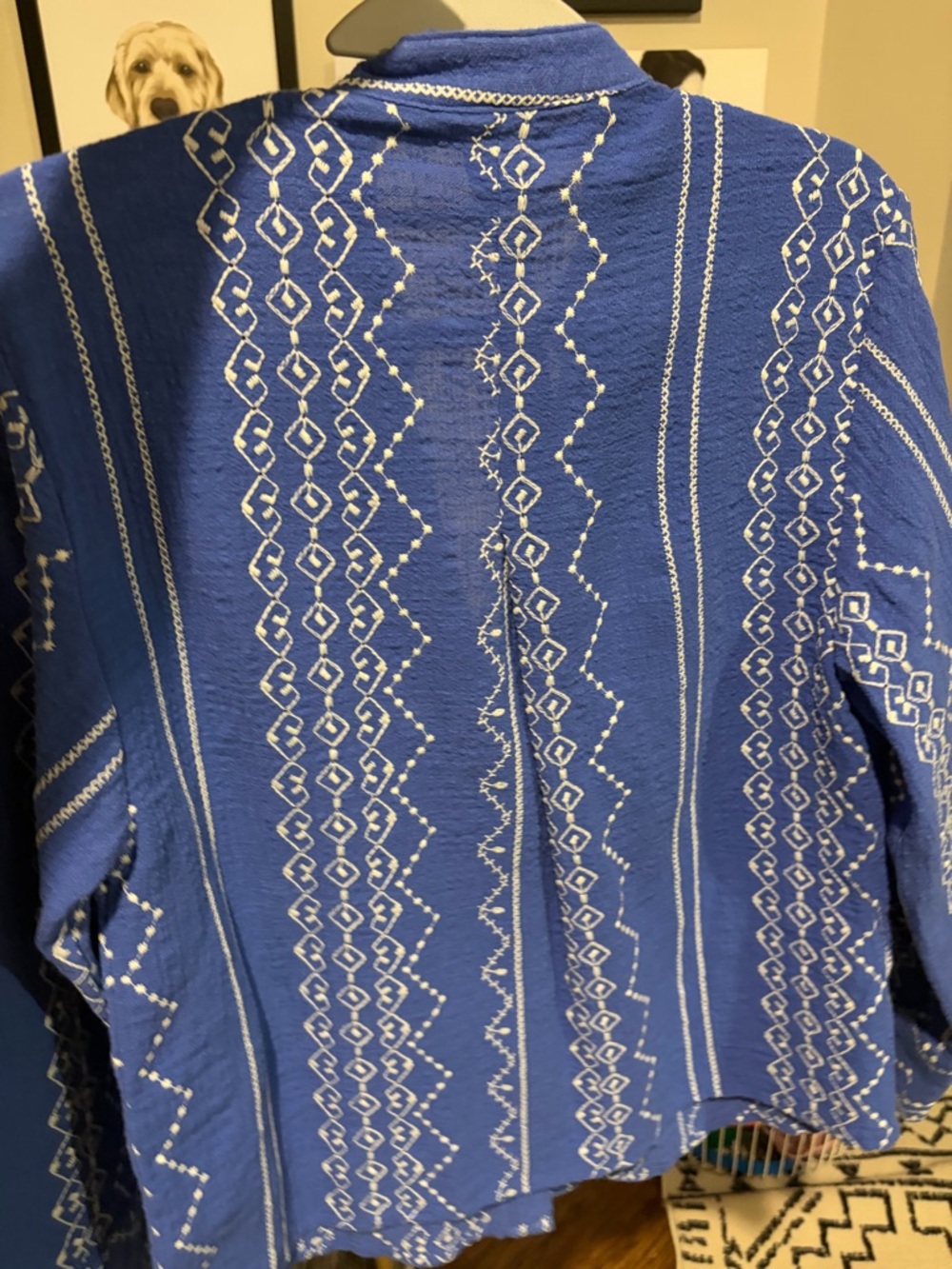 Zara Blue and White blouse, XS - Picture 5 of 5